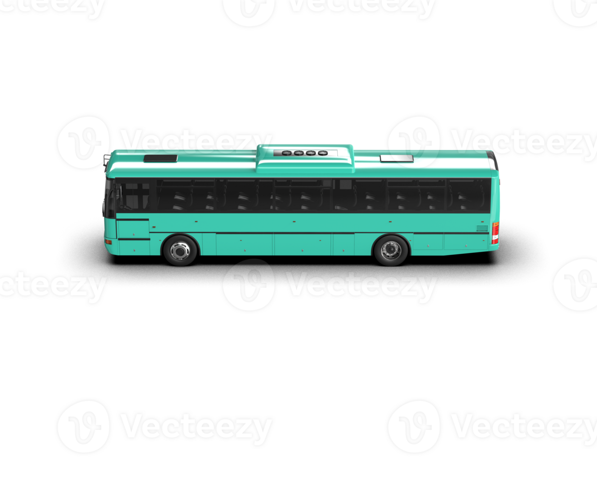 Realistic bus isolated on background. 3d rendering - illustration png
