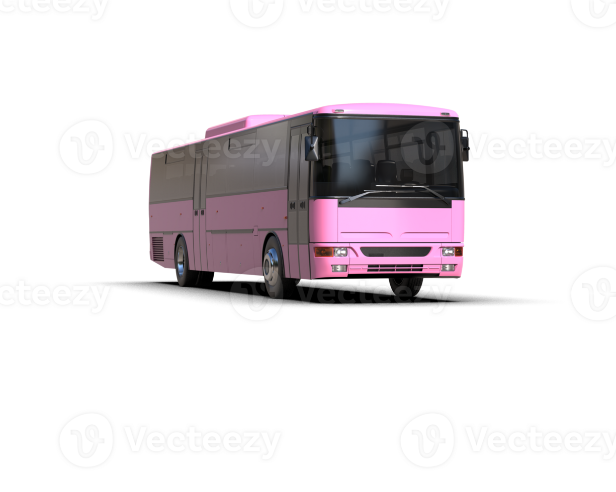 Realistic bus isolated on background. 3d rendering - illustration png