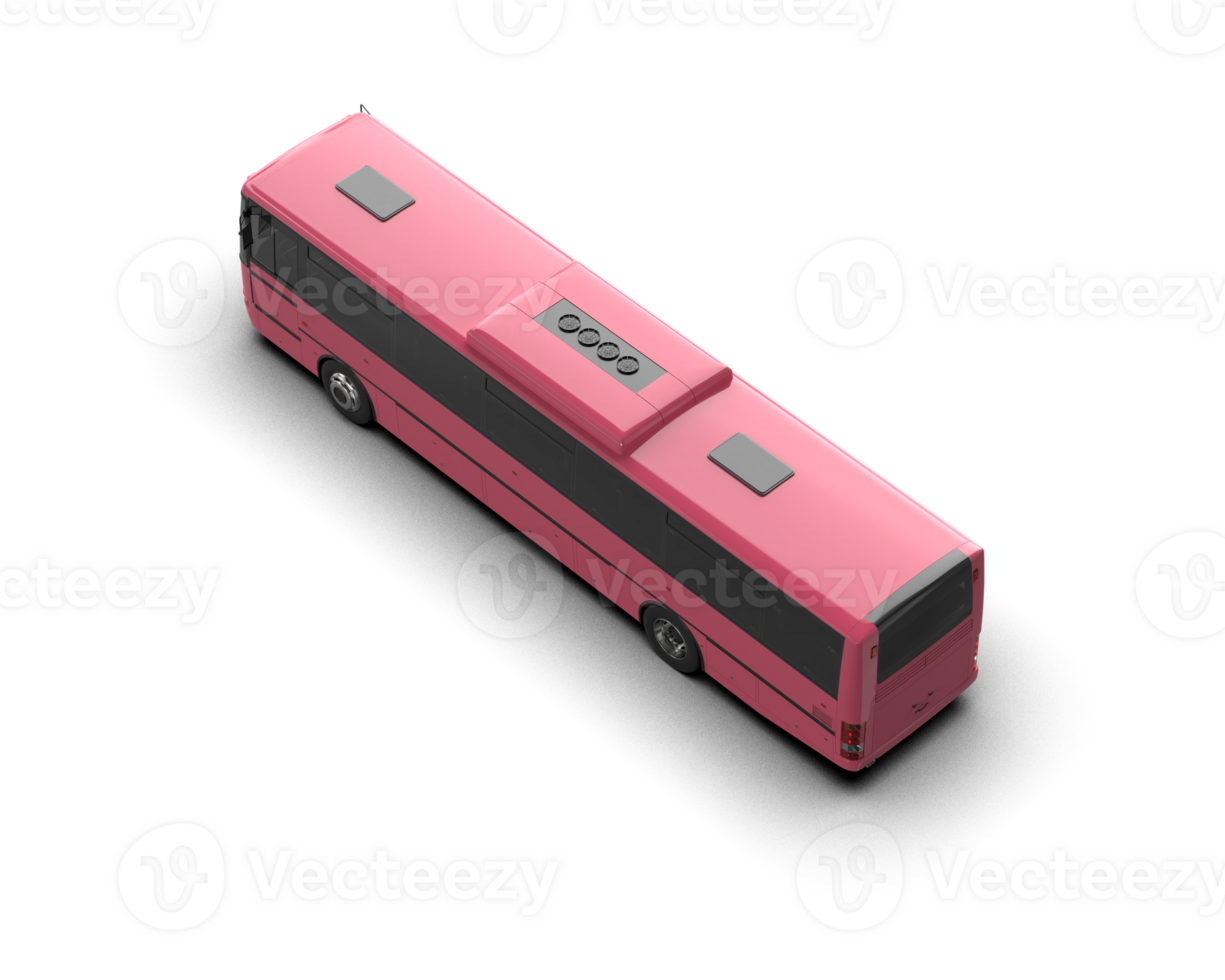 Realistic bus isolated on background. 3d rendering - illustration png