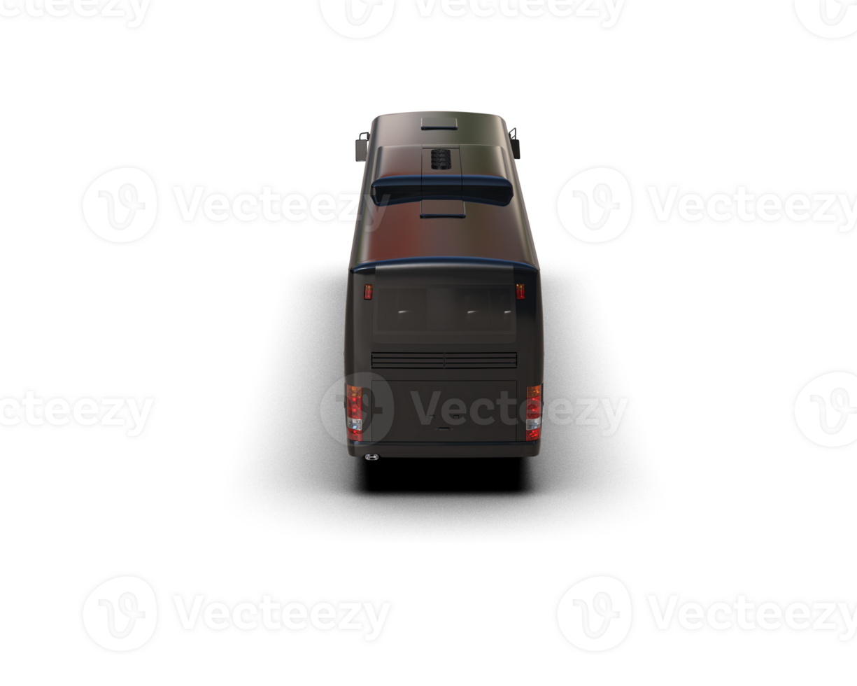 Realistic bus isolated on background. 3d rendering - illustration png