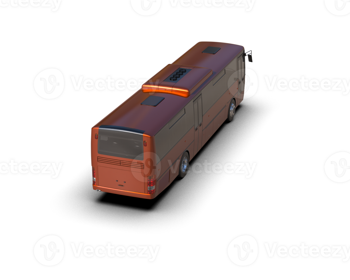 Realistic bus isolated on background. 3d rendering - illustration png