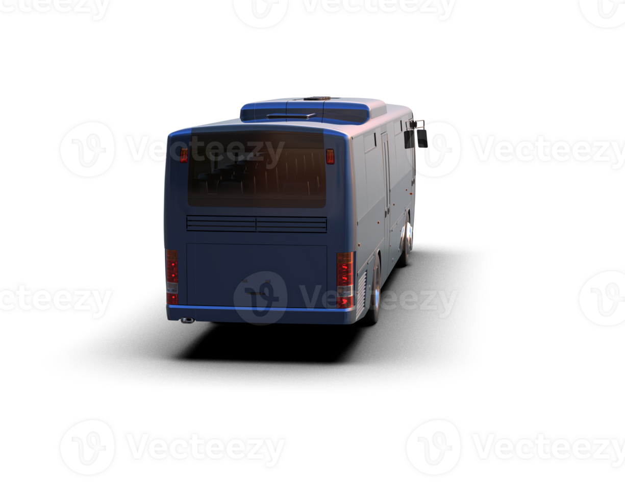 Realistic bus isolated on background. 3d rendering - illustration png
