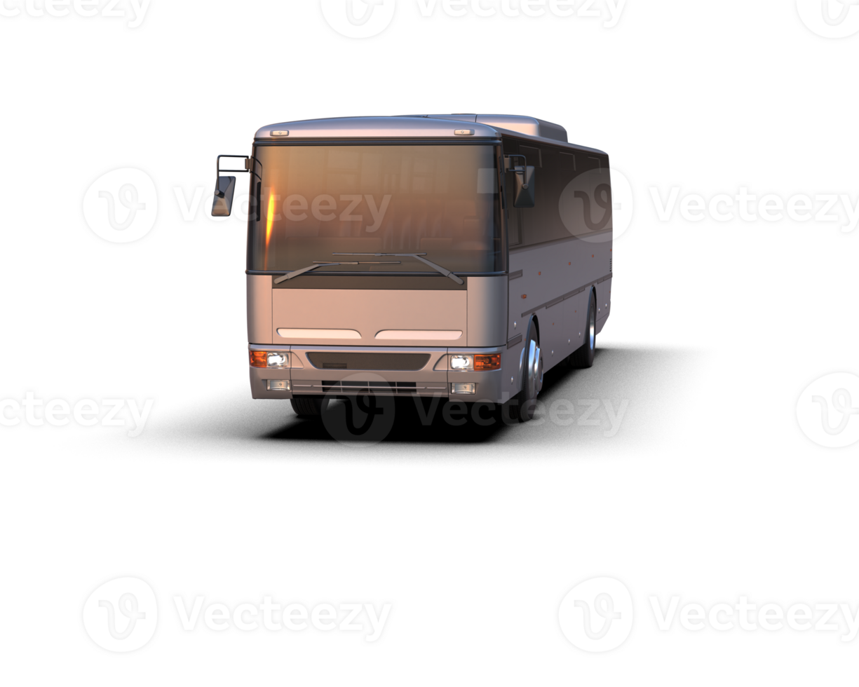 Realistic bus isolated on background. 3d rendering - illustration png