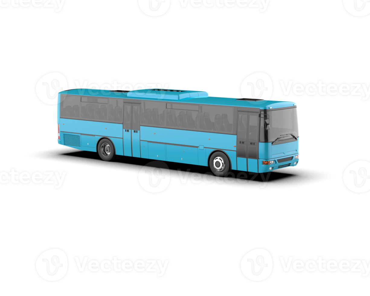 Realistic bus isolated on background. 3d rendering - illustration png