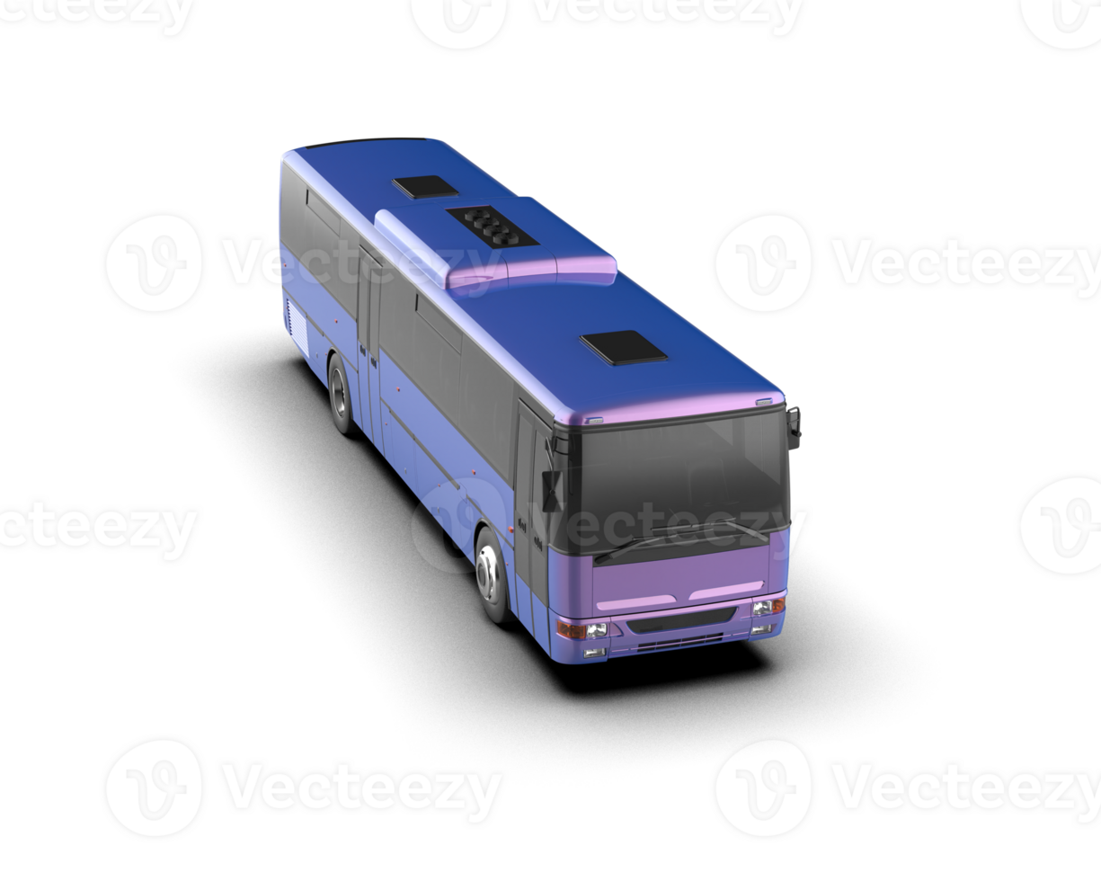 Realistic bus isolated on background. 3d rendering - illustration png