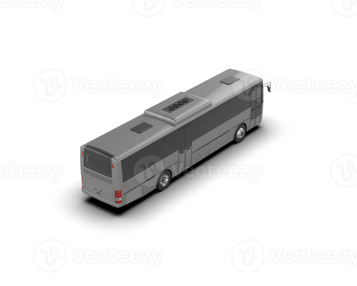 Realistic bus isolated on background. 3d rendering - illustration png