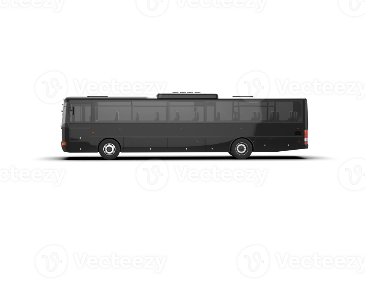 Realistic bus isolated on background. 3d rendering - illustration png