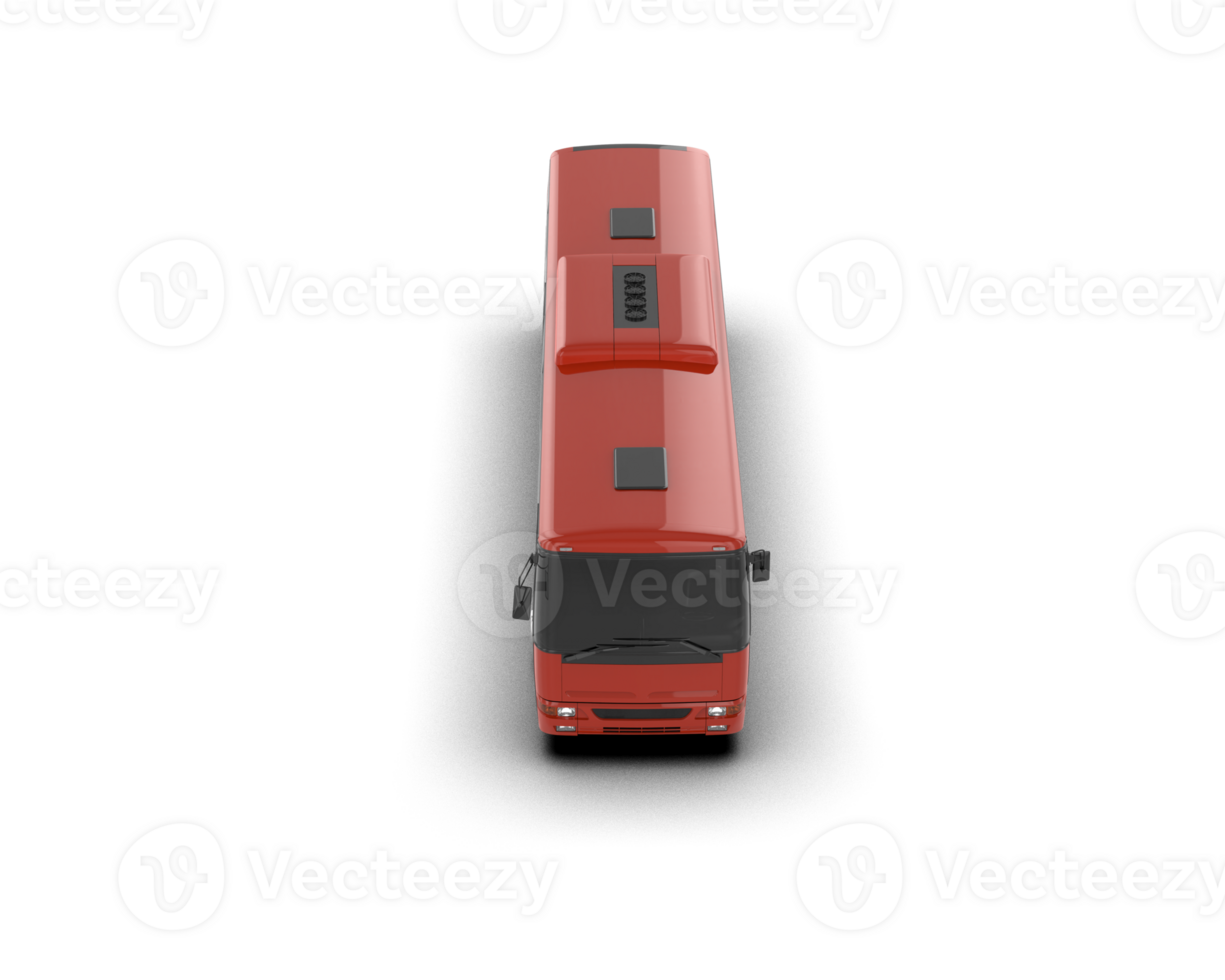 Realistic bus isolated on background. 3d rendering - illustration png