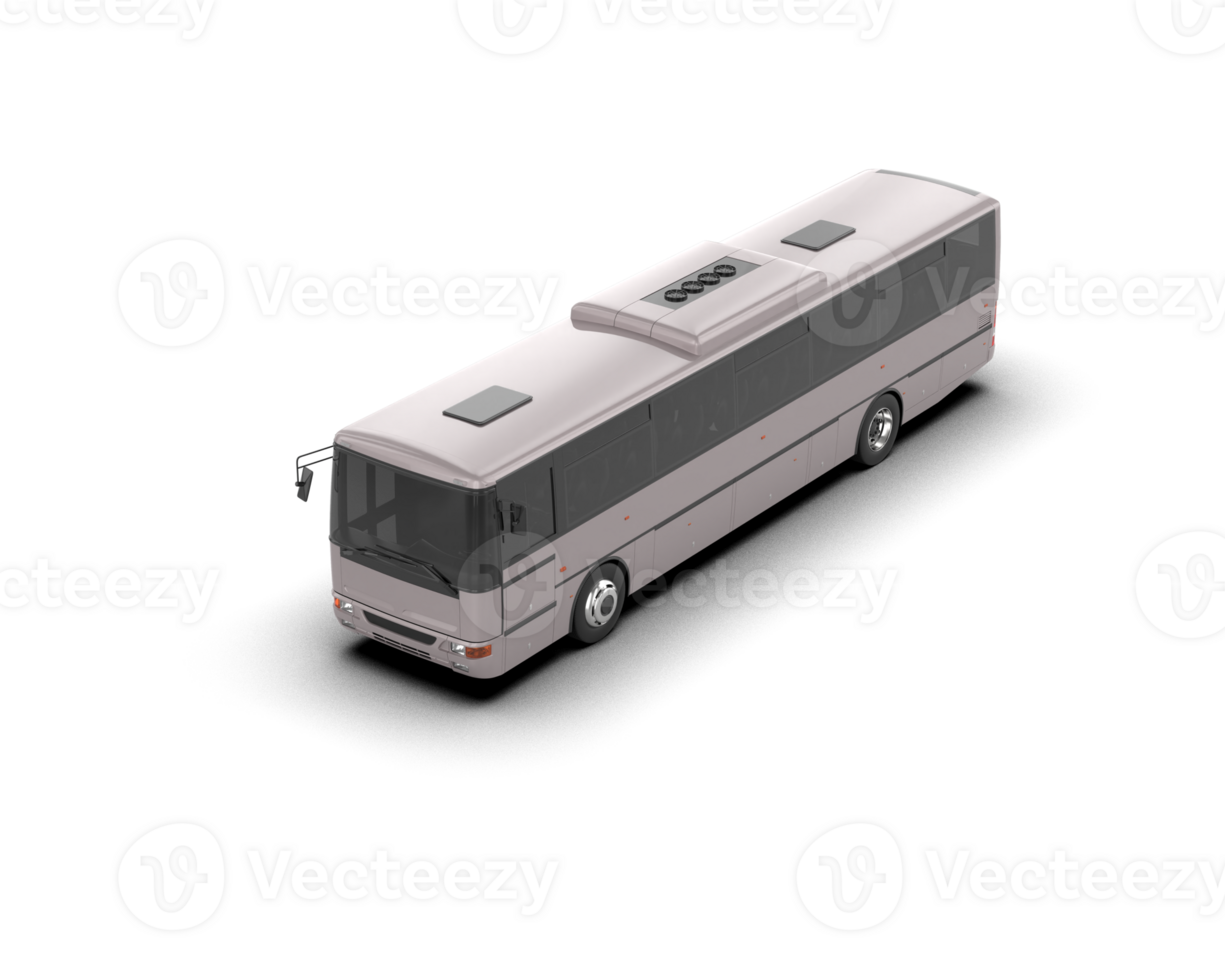 Realistic bus isolated on background. 3d rendering - illustration png