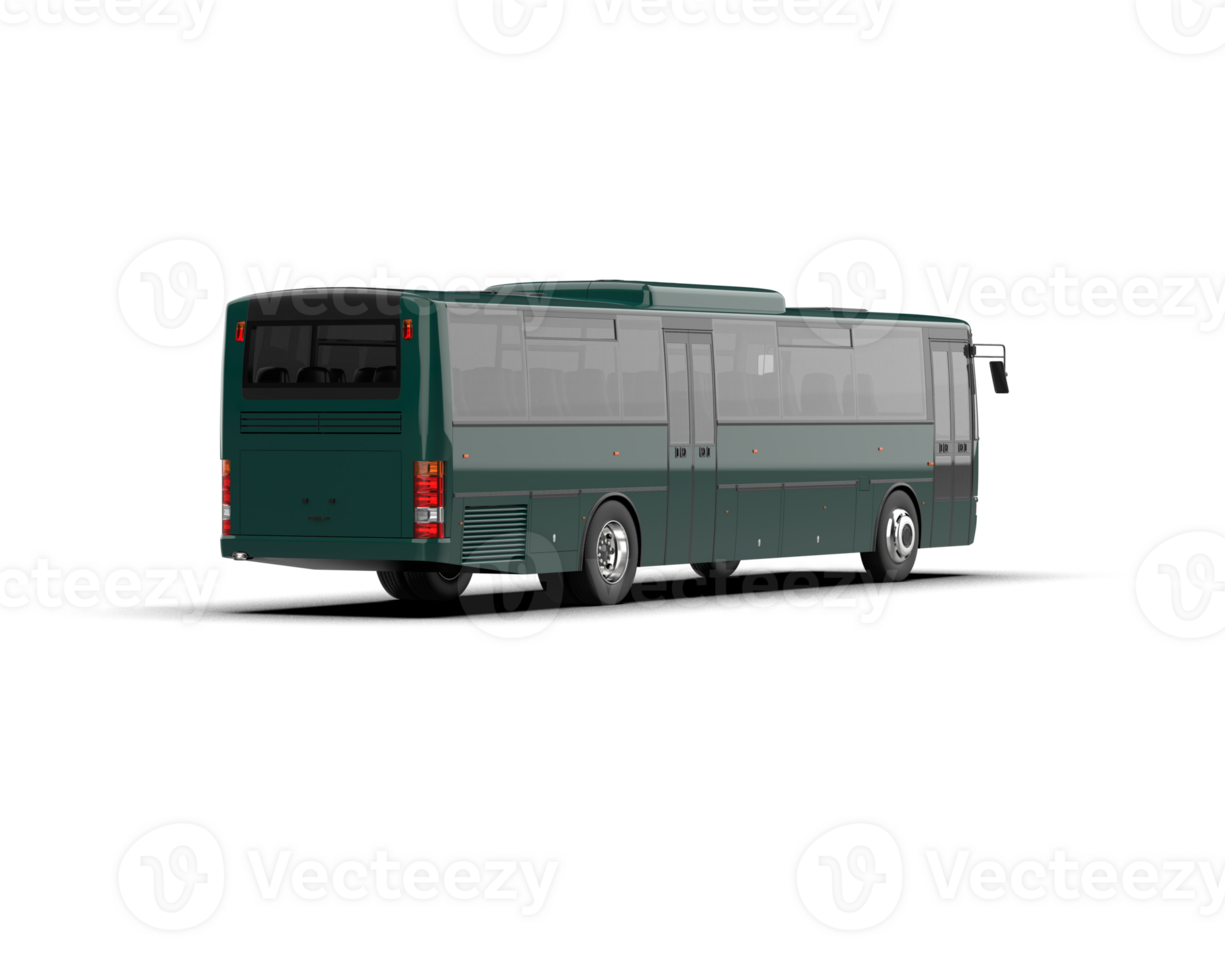 Realistic bus isolated on background. 3d rendering - illustration png