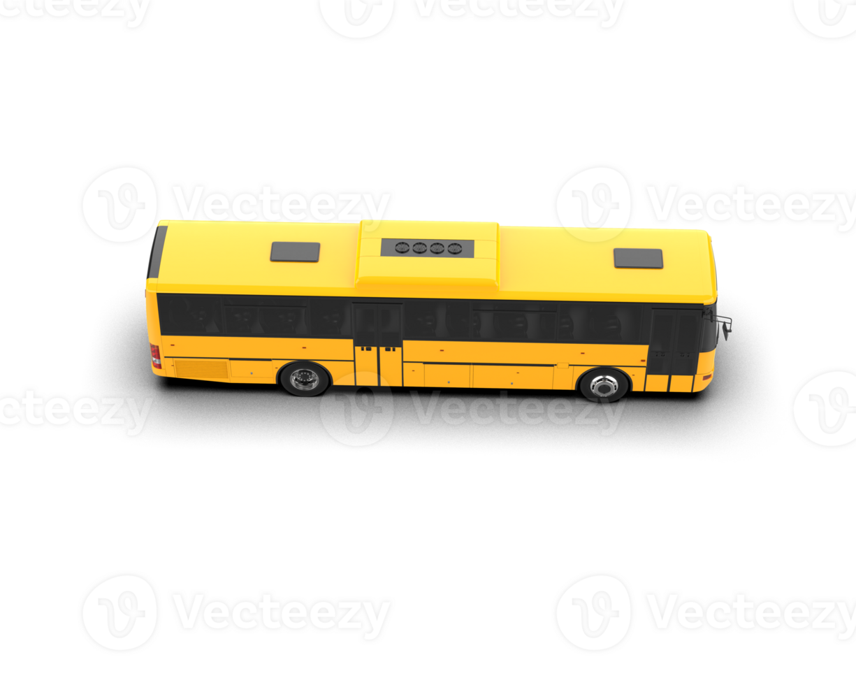 Realistic bus isolated on background. 3d rendering - illustration png