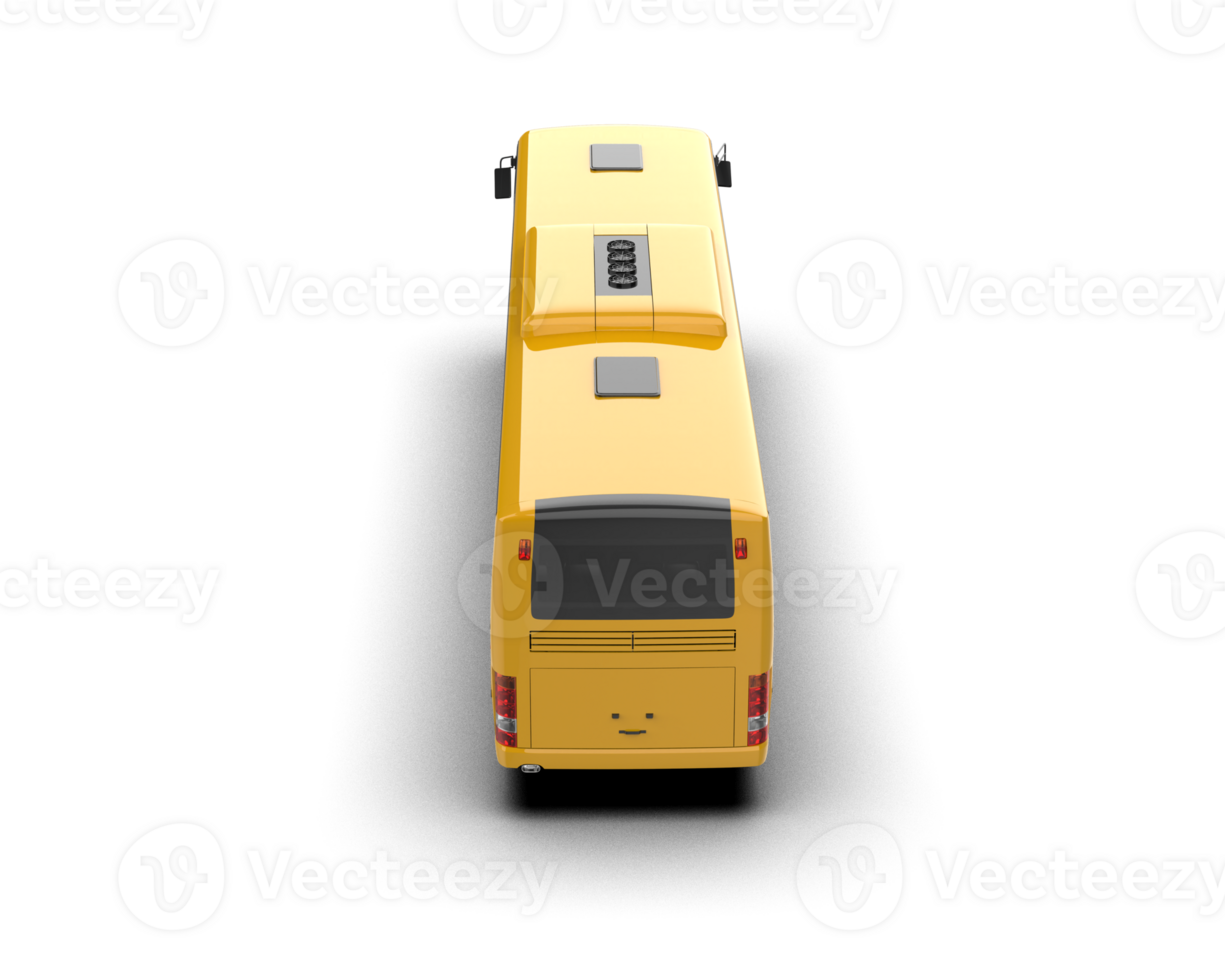 Realistic bus isolated on background. 3d rendering - illustration png
