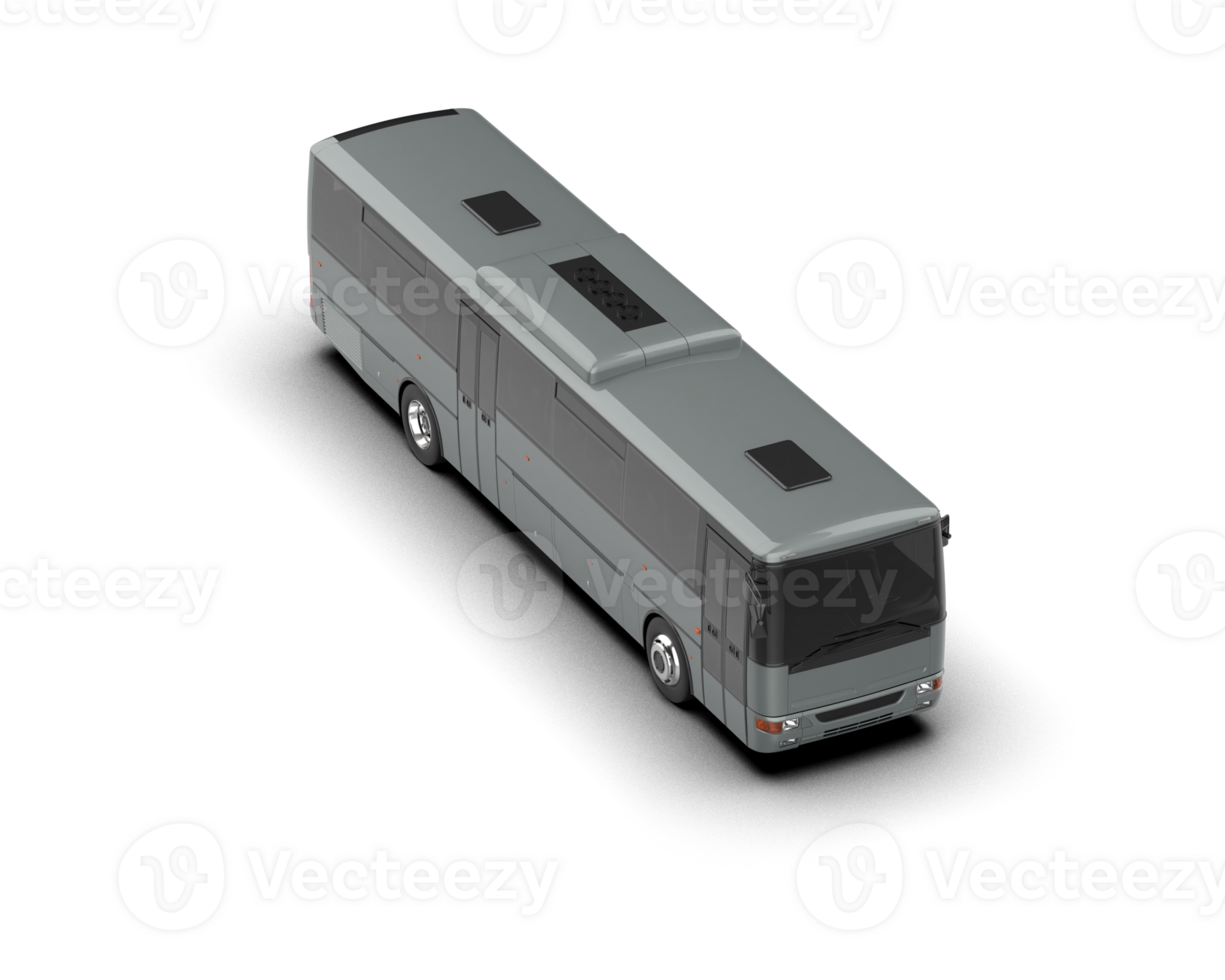 Realistic bus isolated on background. 3d rendering - illustration png