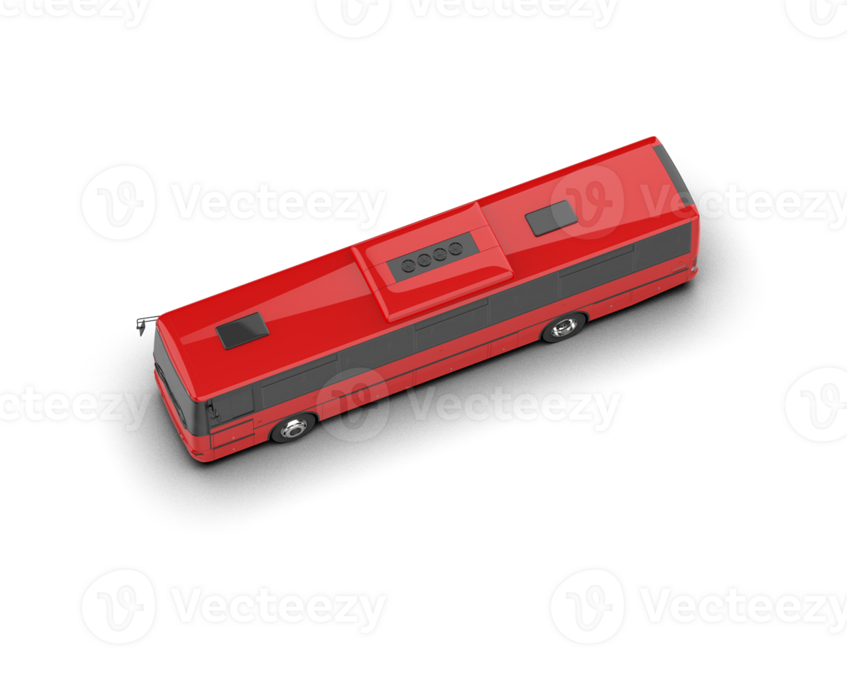 Realistic bus isolated on background. 3d rendering - illustration png