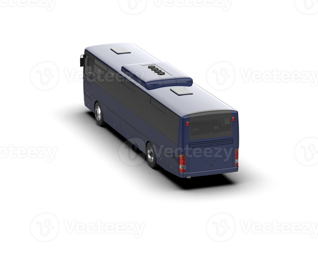 Realistic bus isolated on background. 3d rendering - illustration png