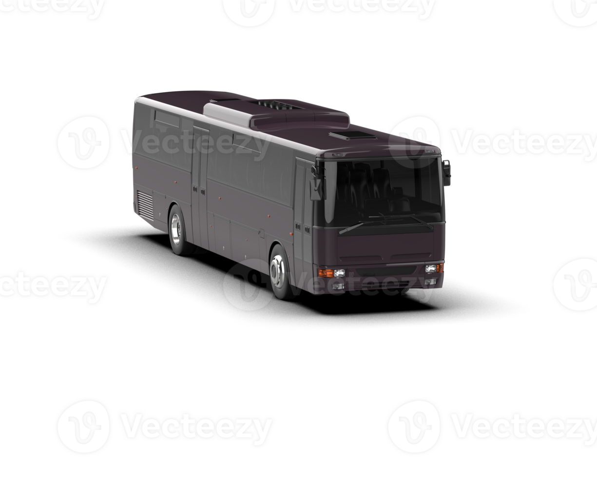 Realistic bus isolated on background. 3d rendering - illustration png
