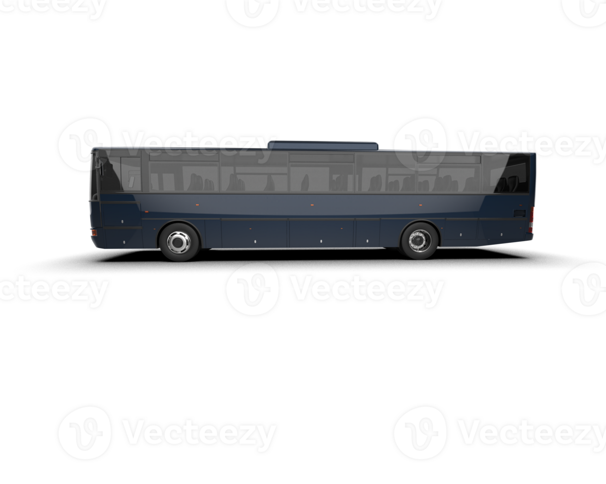 Realistic bus isolated on background. 3d rendering - illustration png