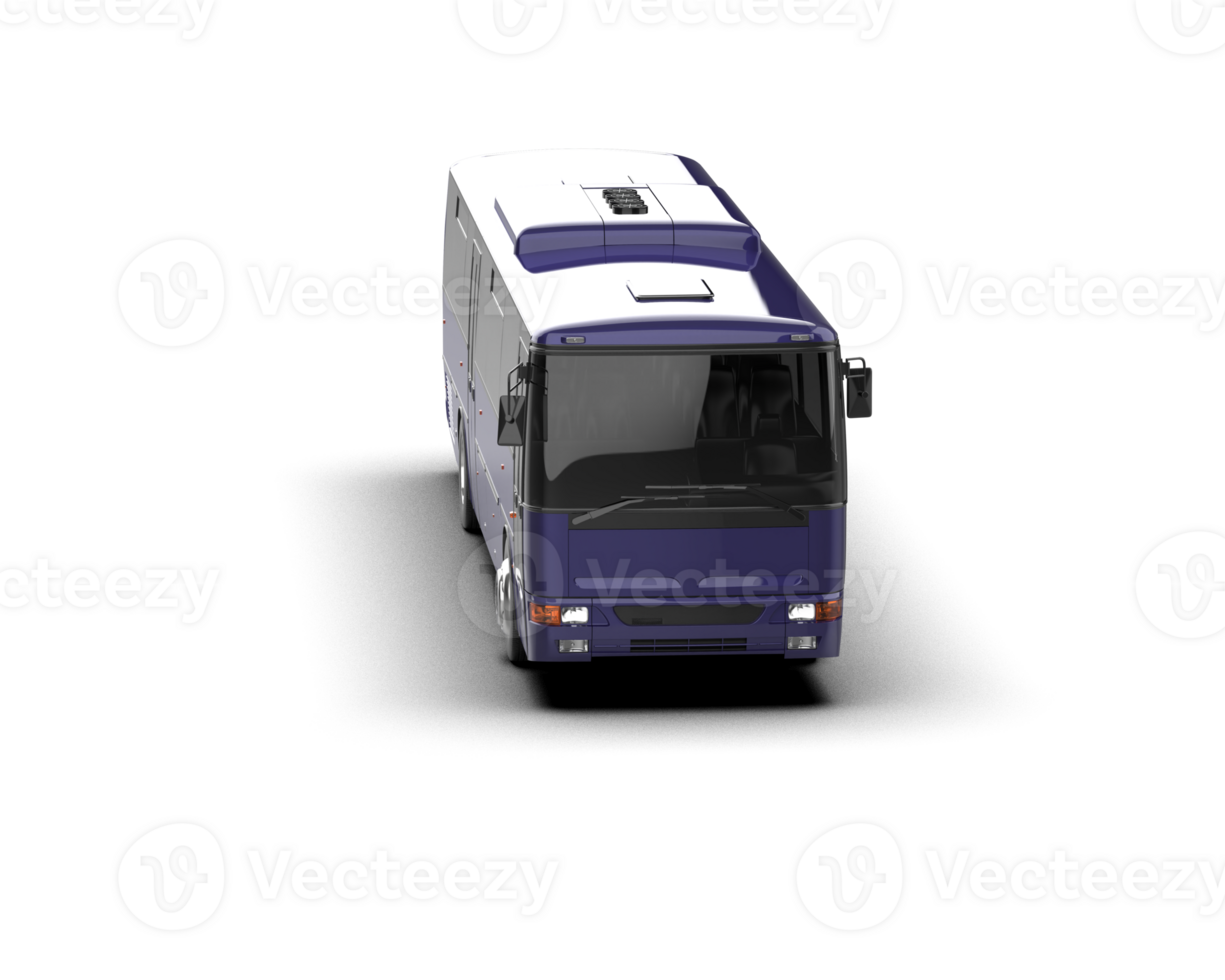 Realistic bus isolated on background. 3d rendering - illustration png