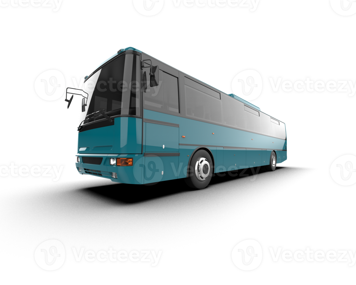 Realistic bus isolated on background. 3d rendering - illustration png