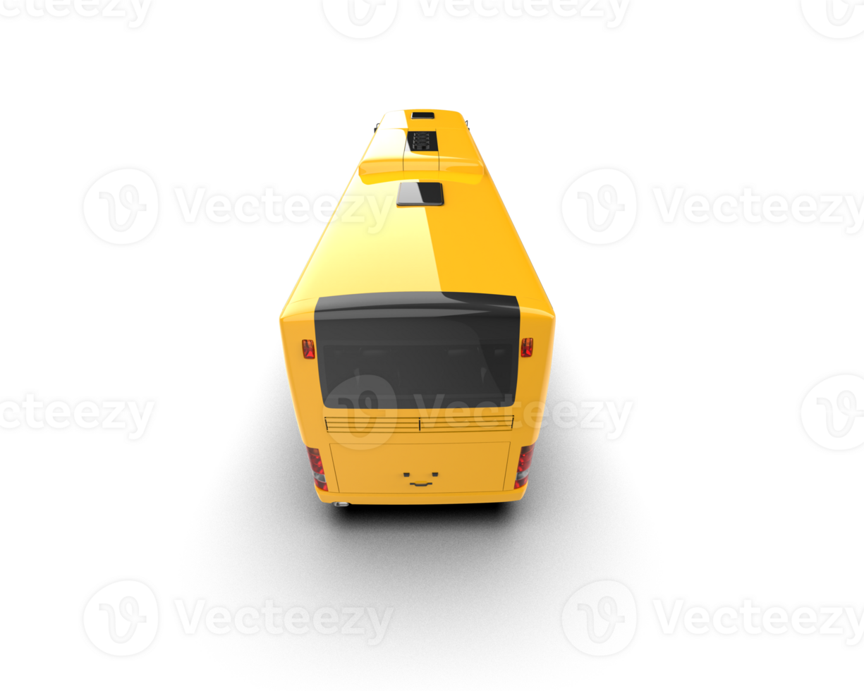 Realistic bus isolated on background. 3d rendering - illustration png