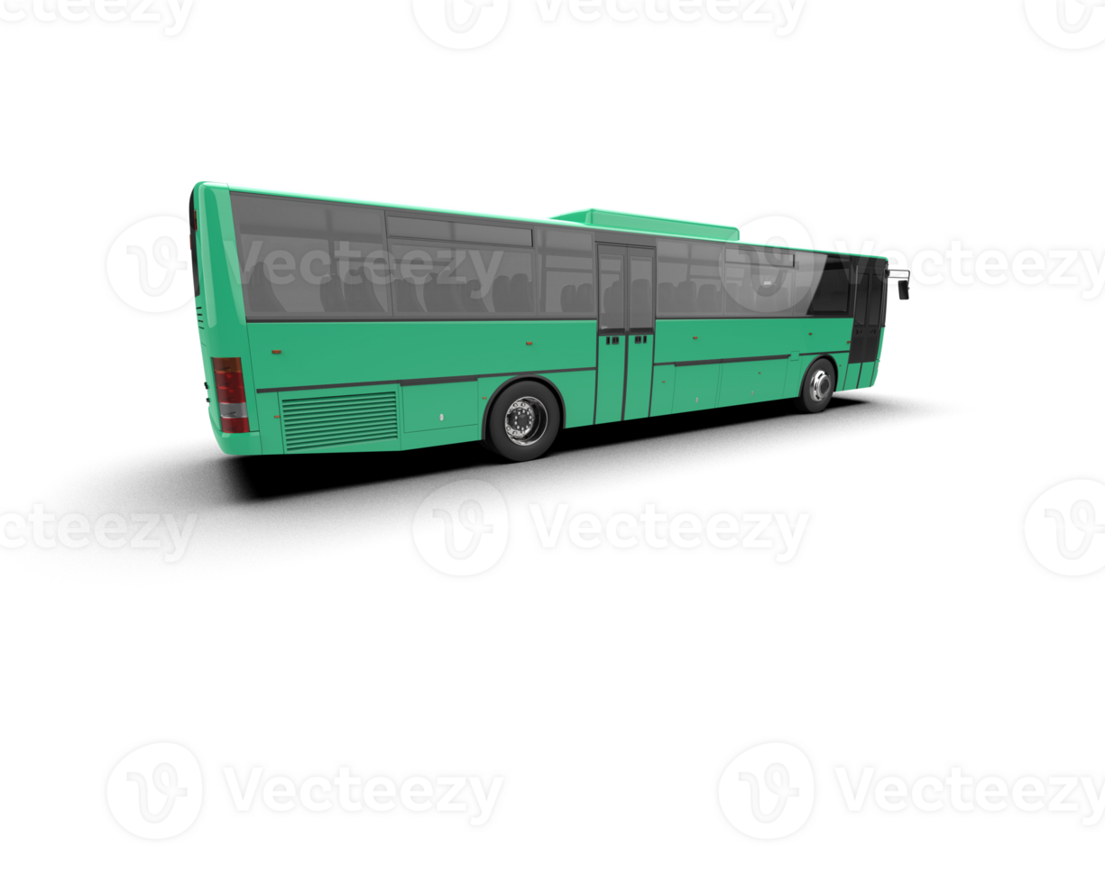 Realistic bus isolated on background. 3d rendering - illustration png