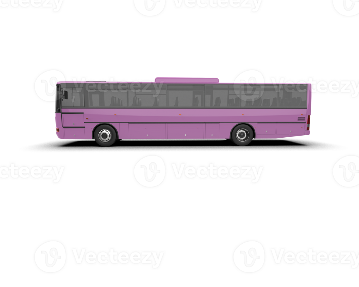 Realistic bus isolated on background. 3d rendering - illustration png