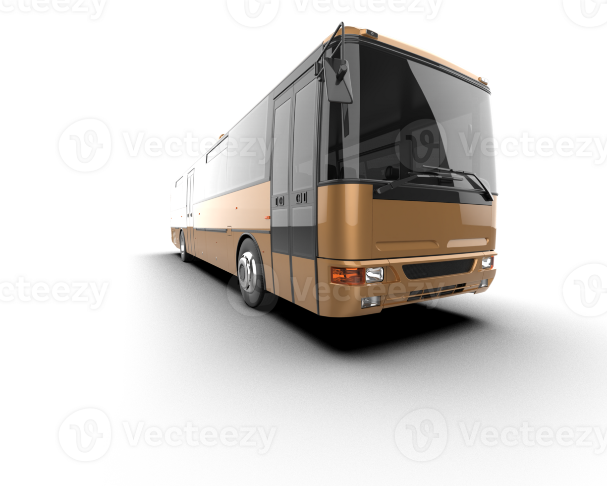 Realistic bus isolated on background. 3d rendering - illustration png