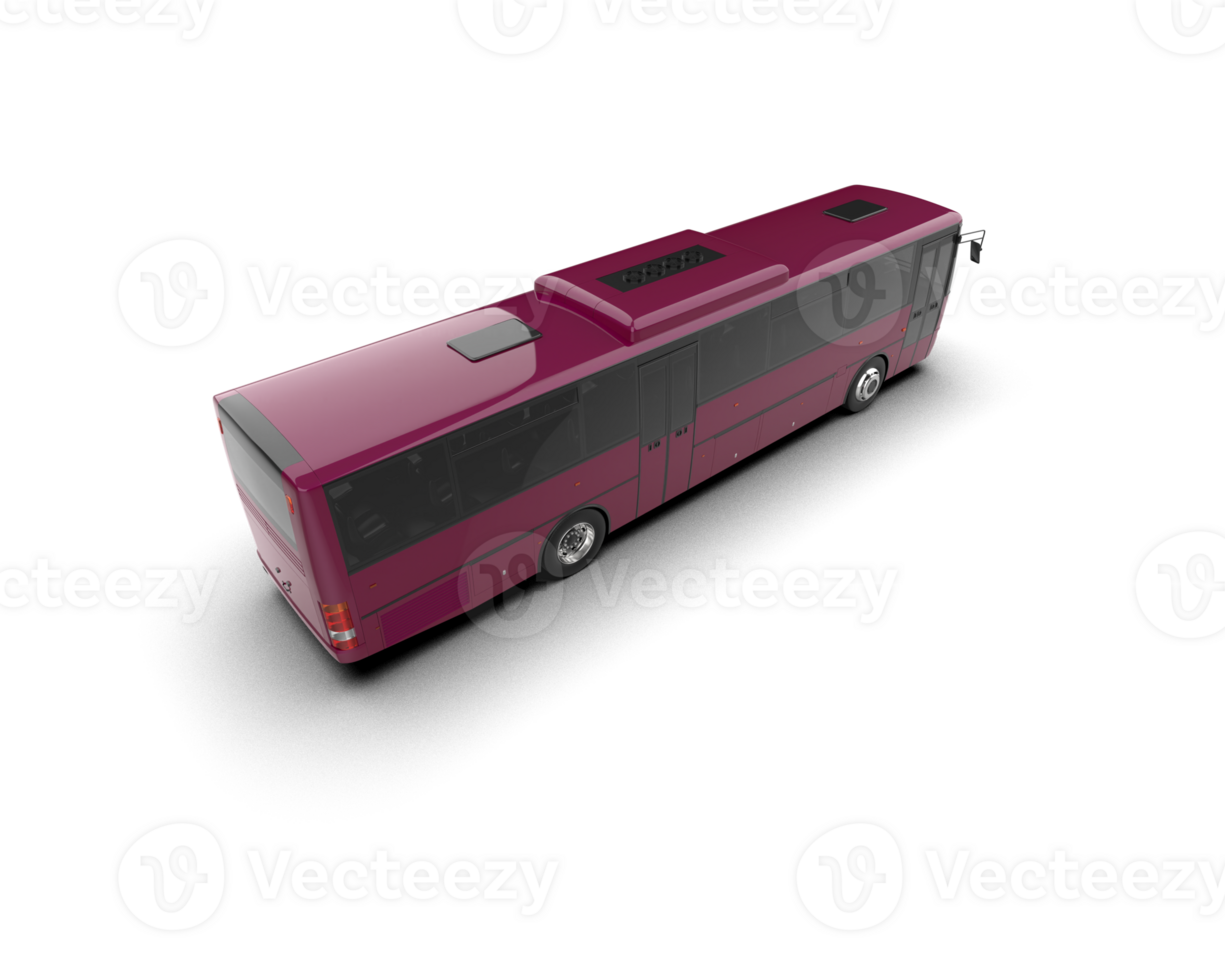 Realistic bus isolated on background. 3d rendering - illustration png