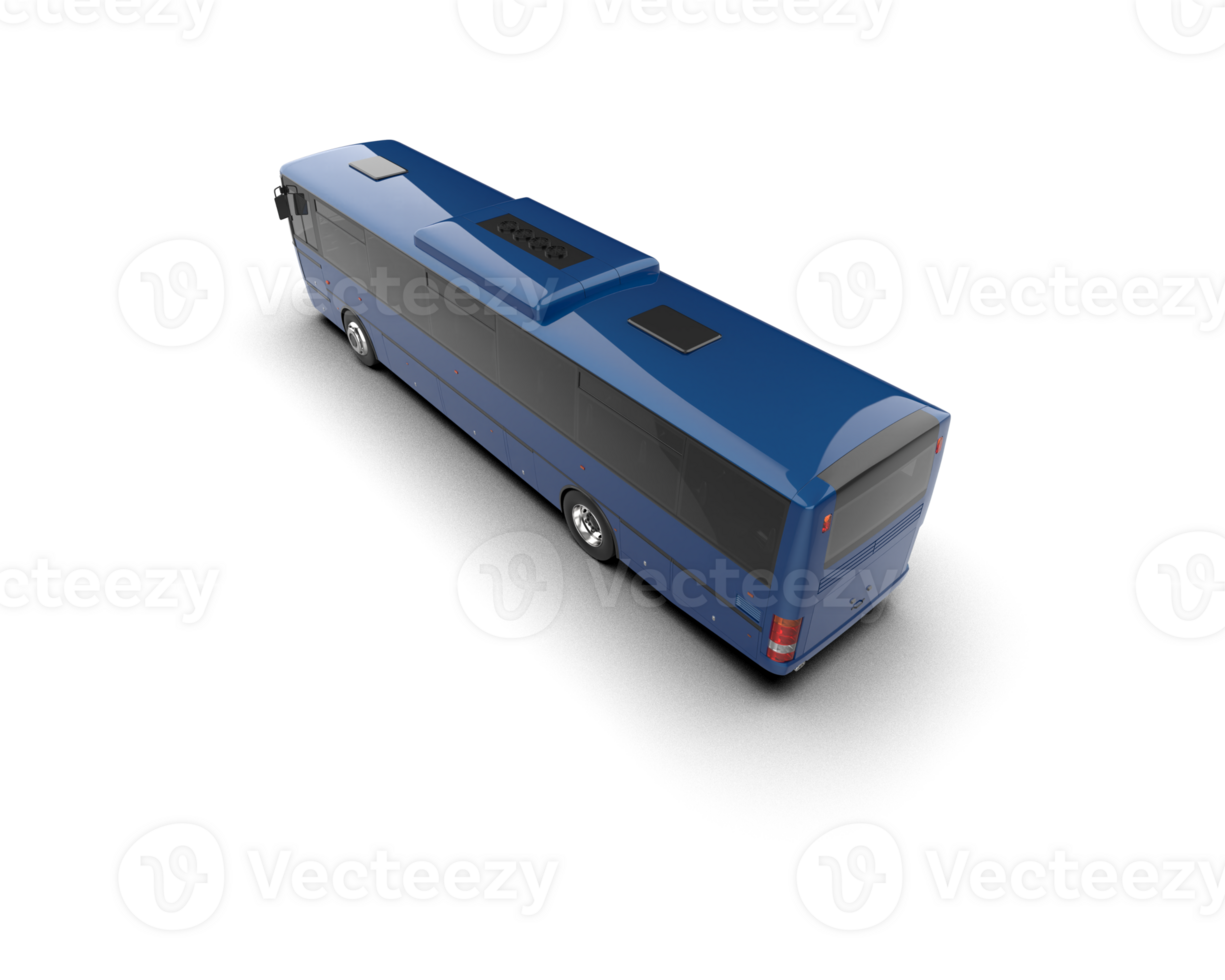Realistic bus isolated on background. 3d rendering - illustration png