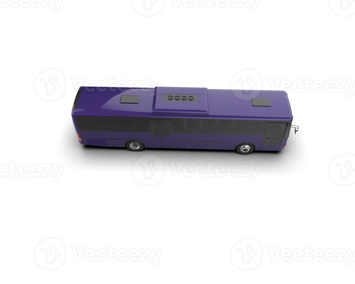 Realistic bus isolated on background. 3d rendering - illustration png