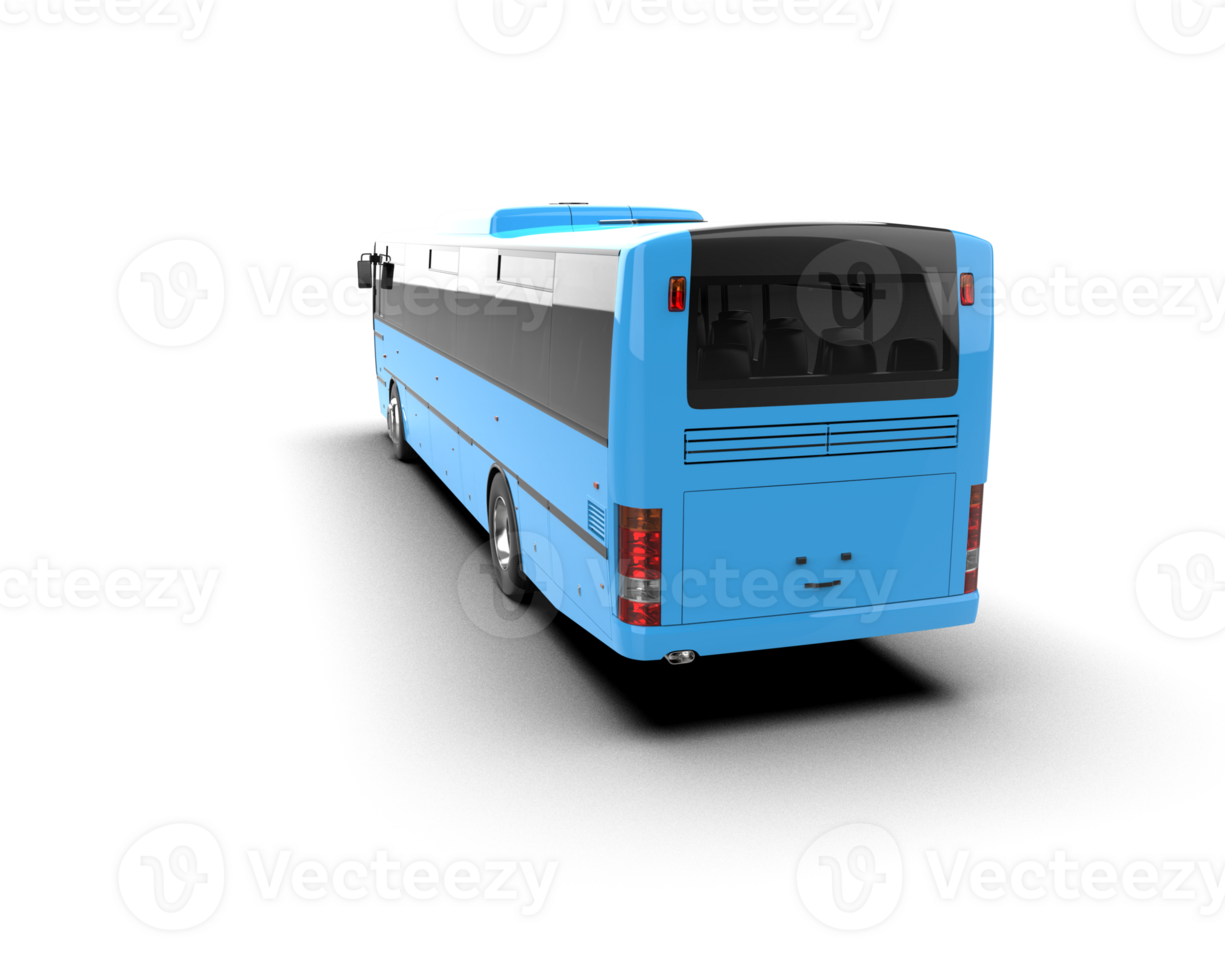 Realistic bus isolated on background. 3d rendering - illustration png