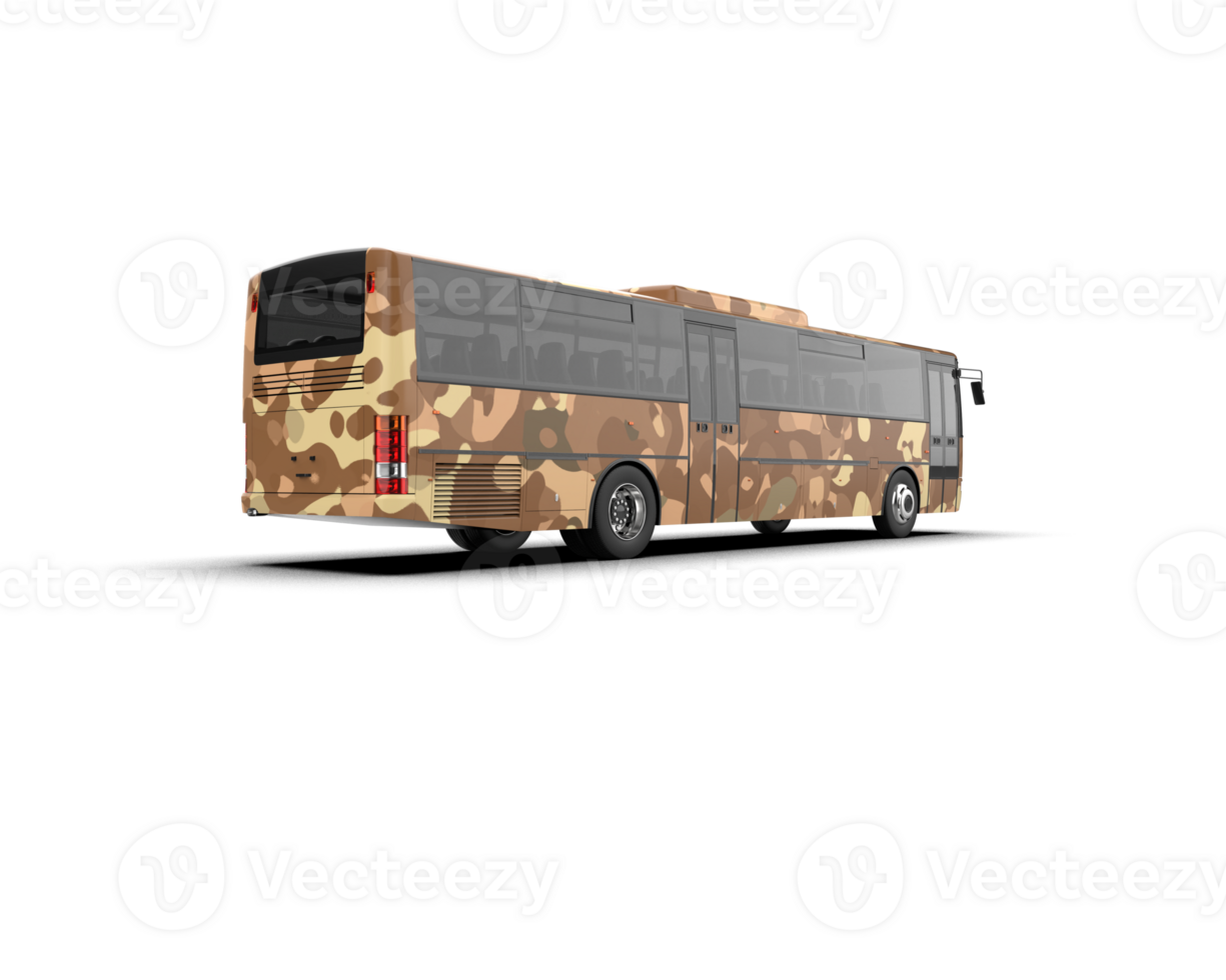 Realistic bus isolated on background. 3d rendering - illustration png