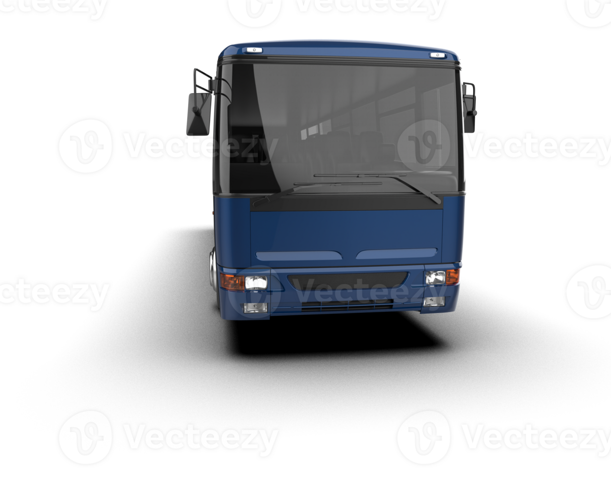 Realistic bus isolated on background. 3d rendering - illustration png