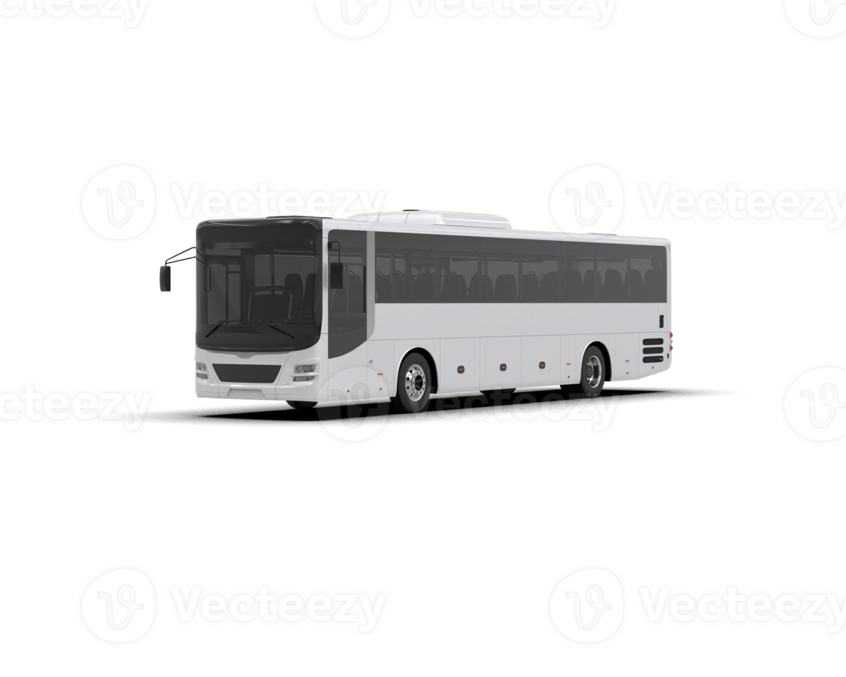 Realistic bus isolated on background. 3d rendering - illustration png