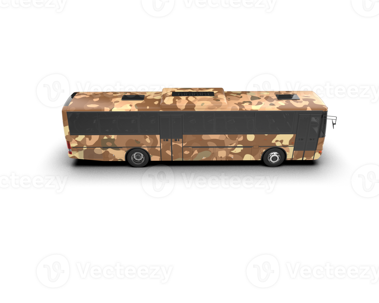 Realistic bus isolated on background. 3d rendering - illustration png