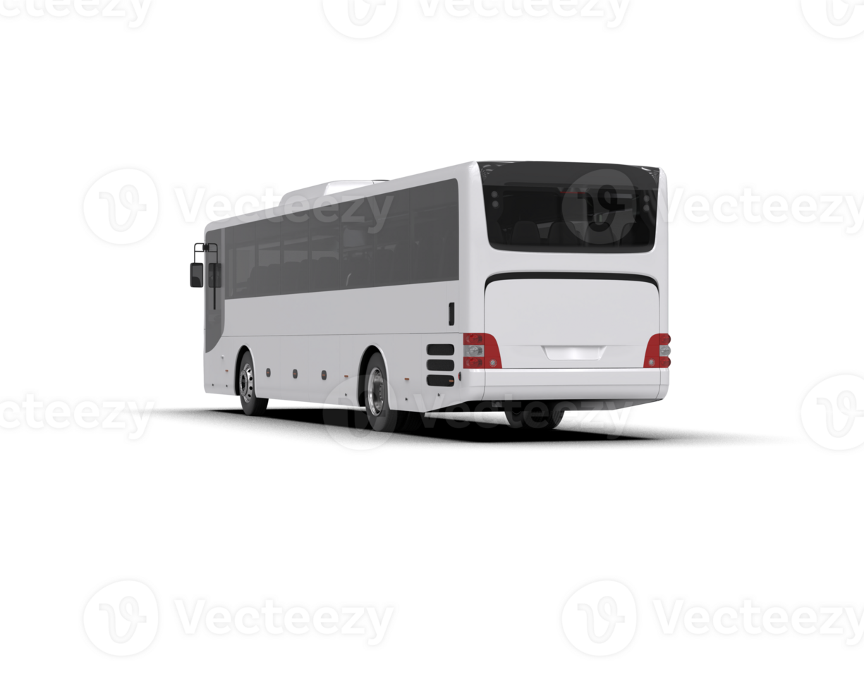 Realistic bus isolated on background. 3d rendering - illustration png