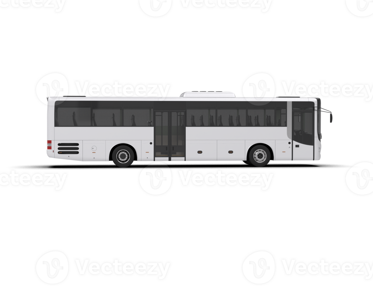 Realistic bus isolated on background. 3d rendering - illustration png