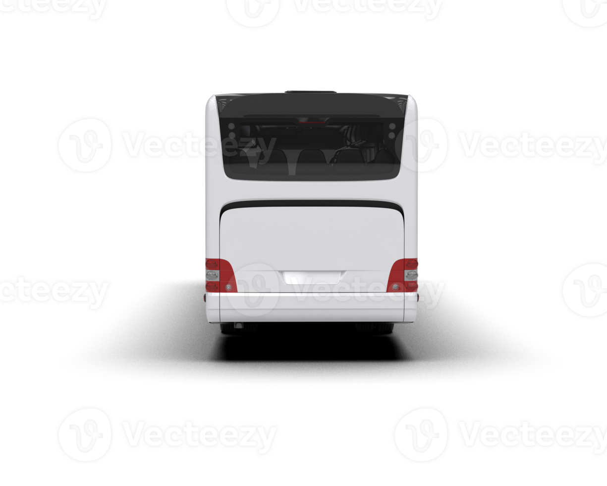 Realistic bus isolated on background. 3d rendering - illustration png