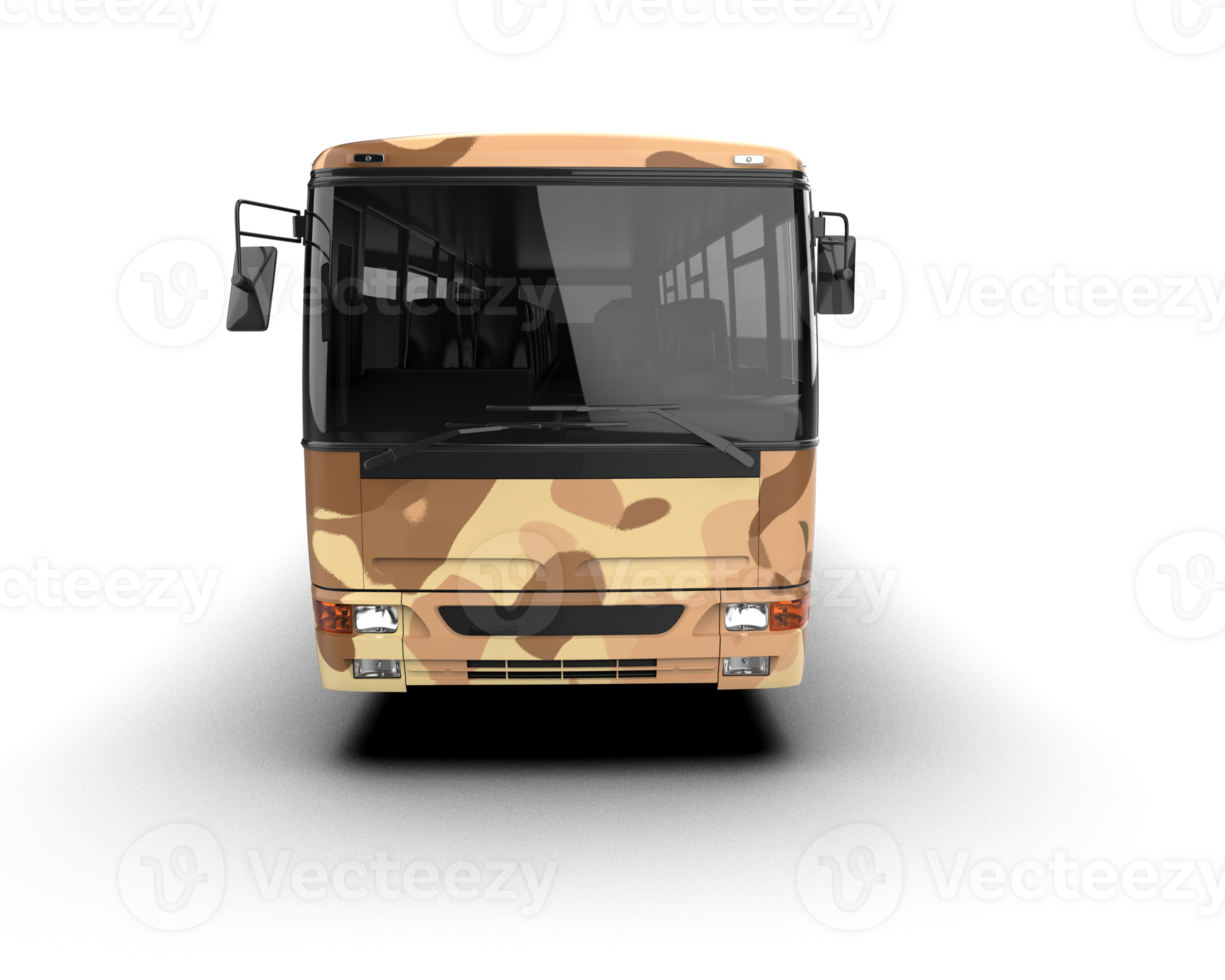 Realistic bus isolated on background. 3d rendering - illustration png