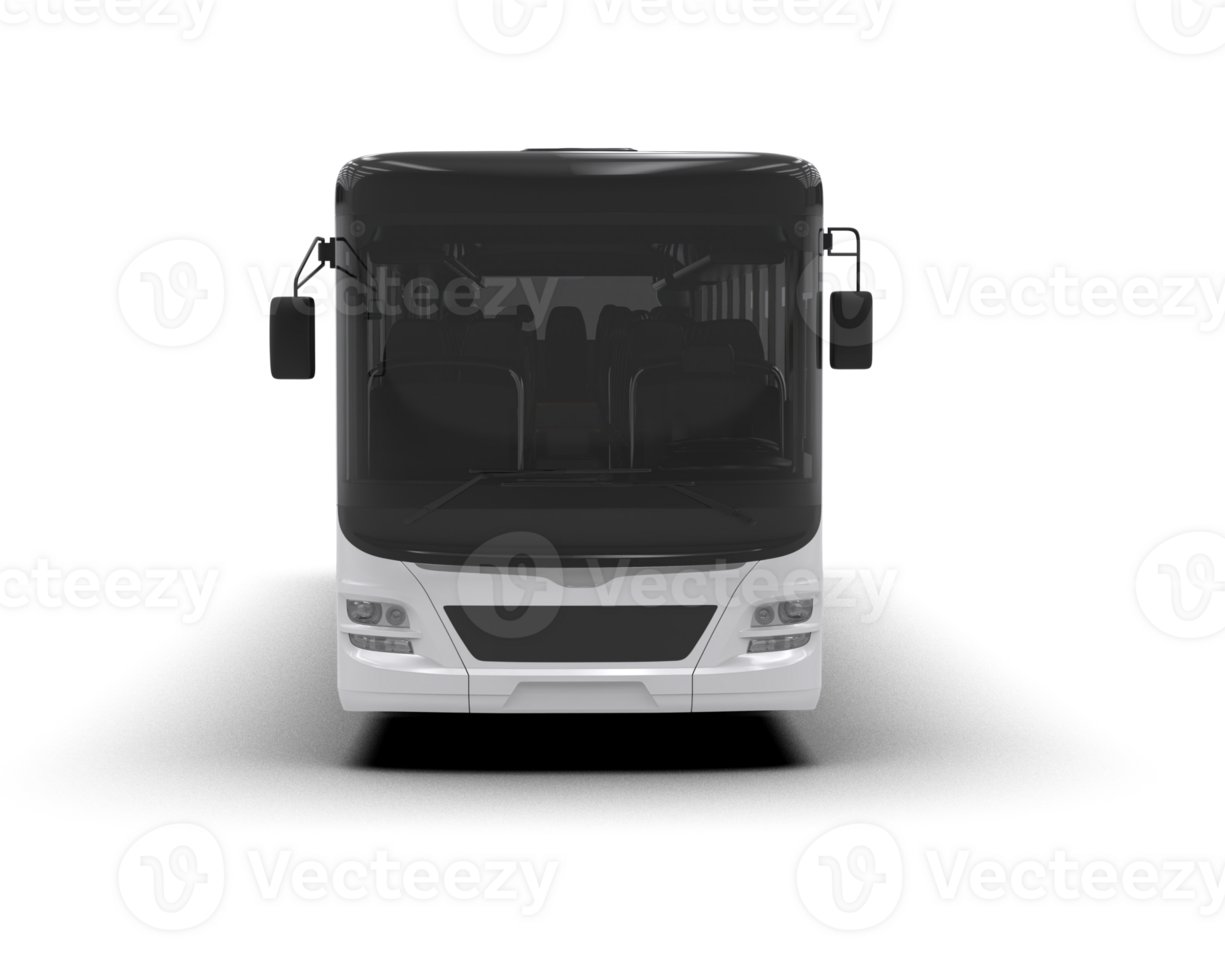 Realistic bus isolated on background. 3d rendering - illustration png