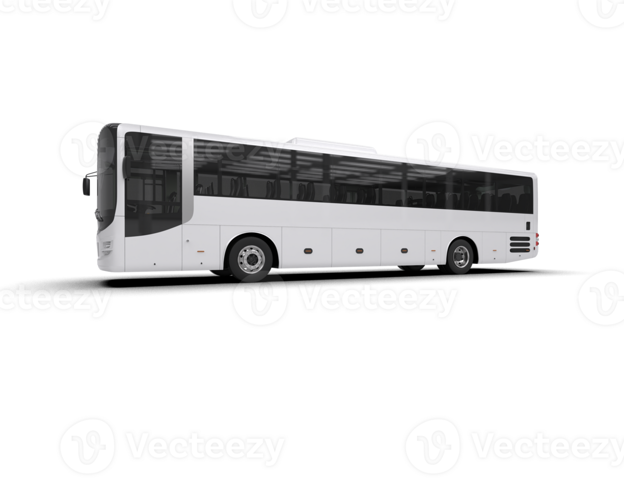 Realistic bus isolated on background. 3d rendering - illustration png