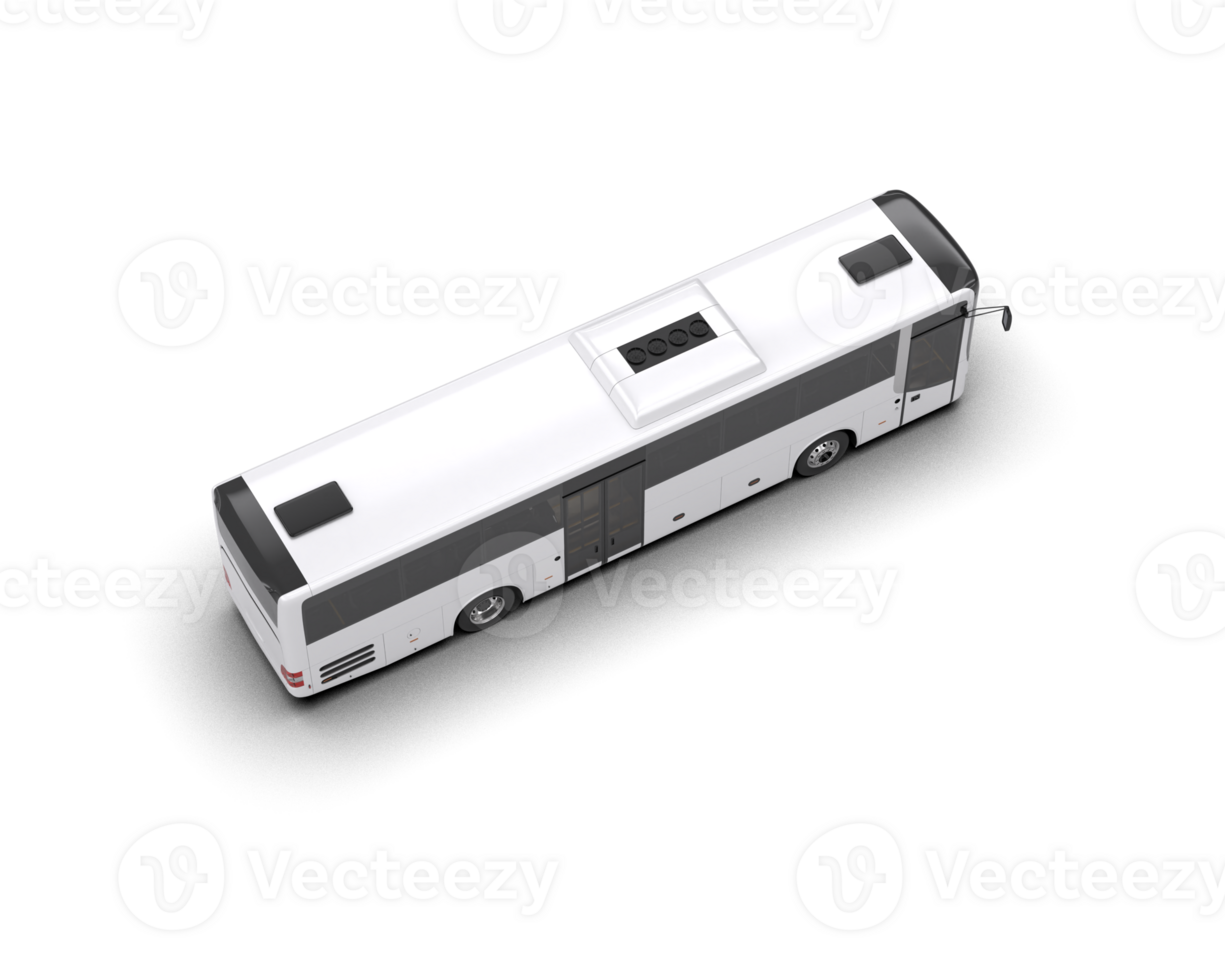 Realistic bus isolated on background. 3d rendering - illustration png