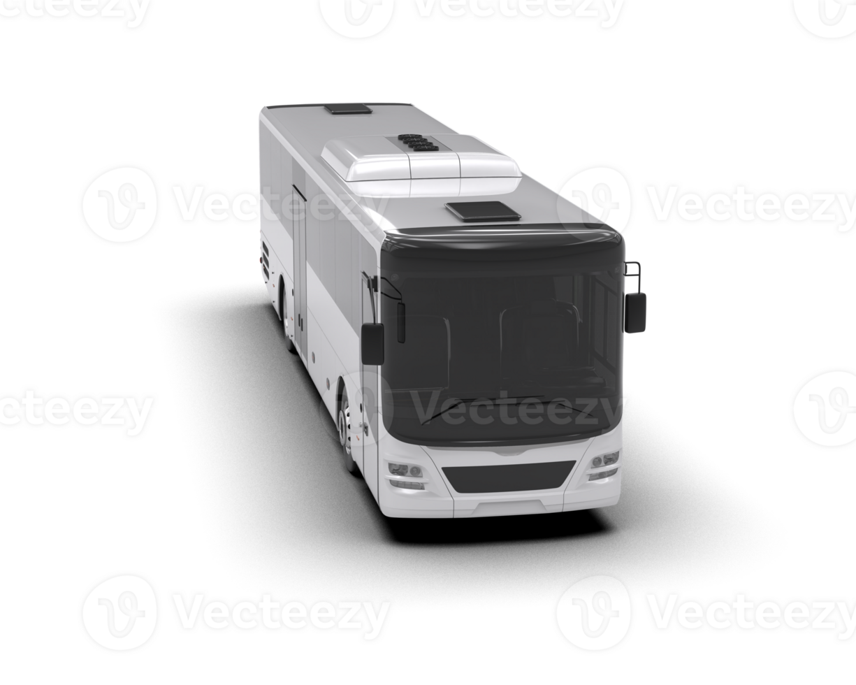 Realistic bus isolated on background. 3d rendering - illustration png