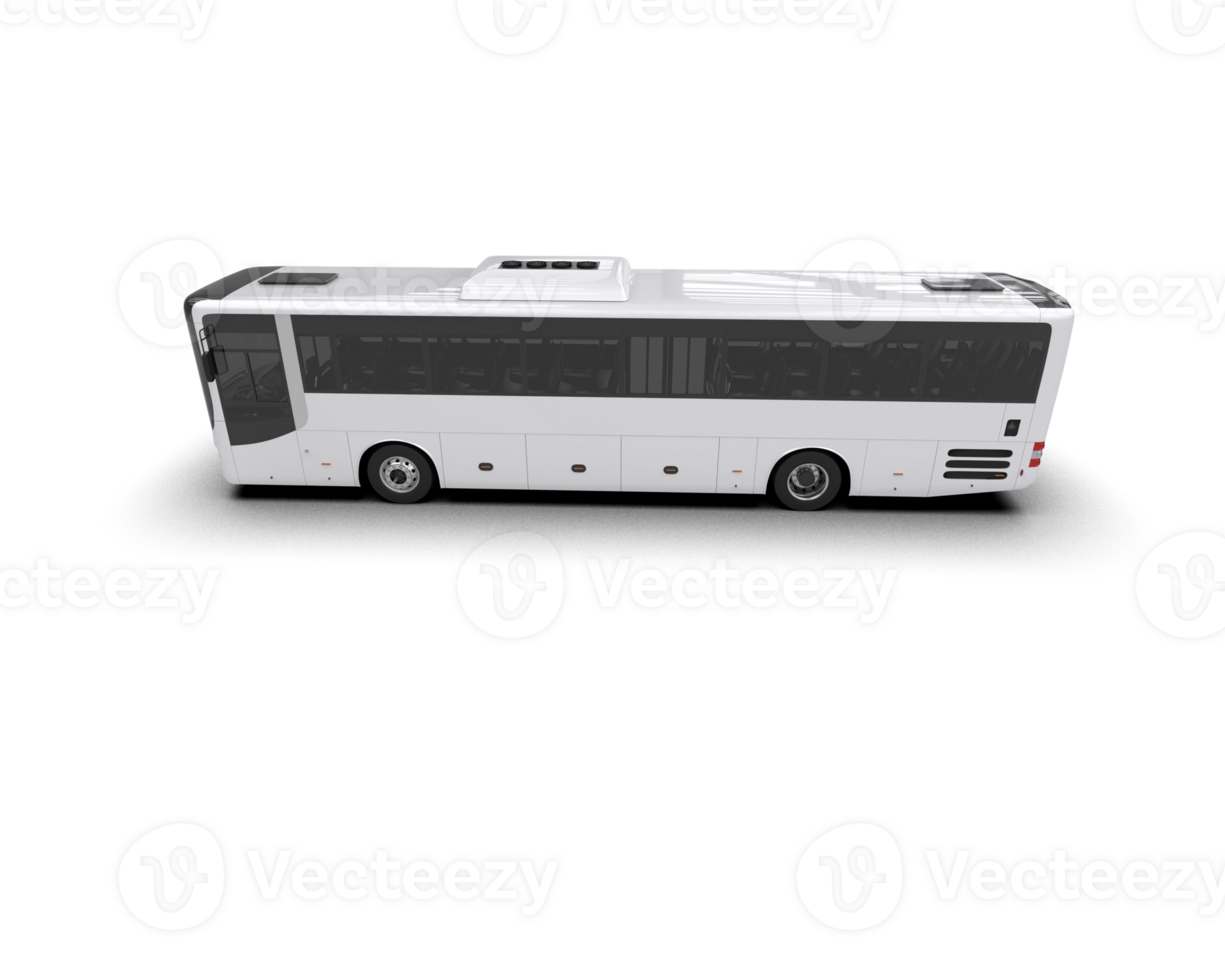 Realistic bus isolated on background. 3d rendering - illustration png