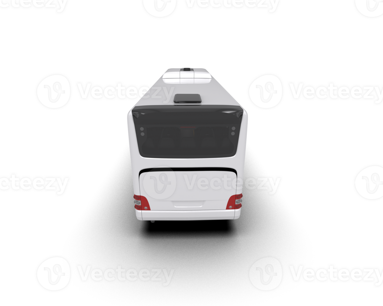 Realistic bus isolated on background. 3d rendering - illustration png