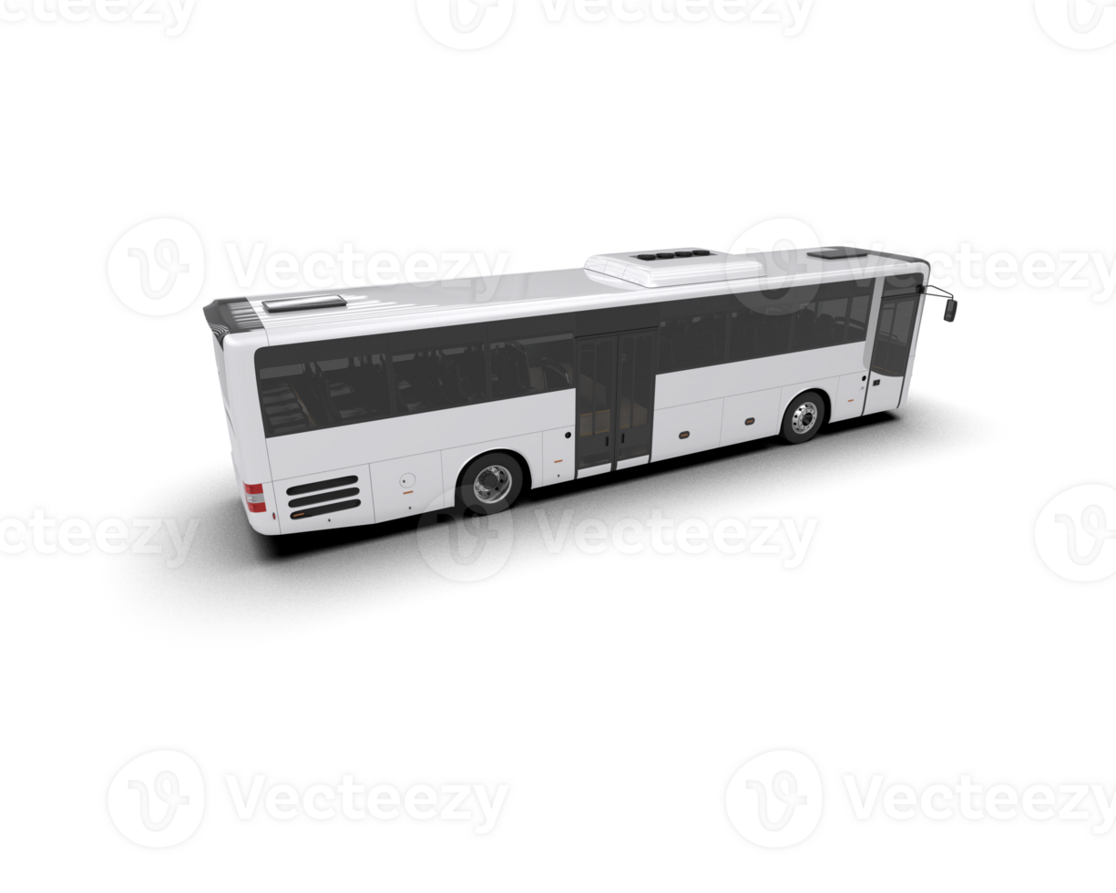 Realistic bus isolated on background. 3d rendering - illustration png