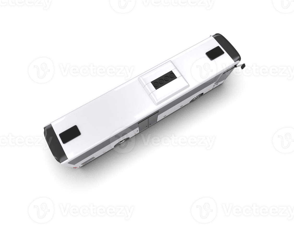 Realistic bus isolated on background. 3d rendering - illustration png