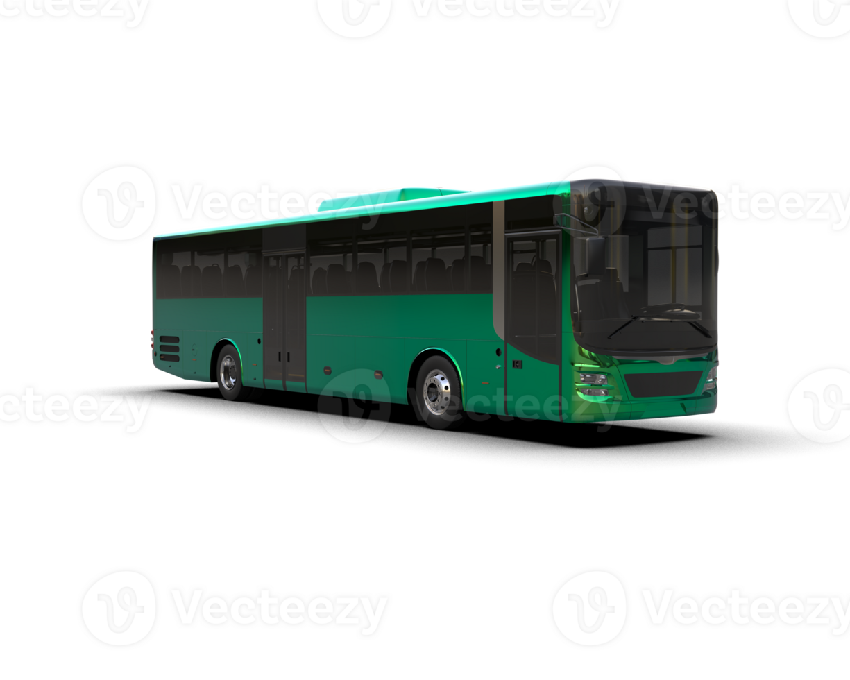 Realistic bus isolated on background. 3d rendering - illustration png