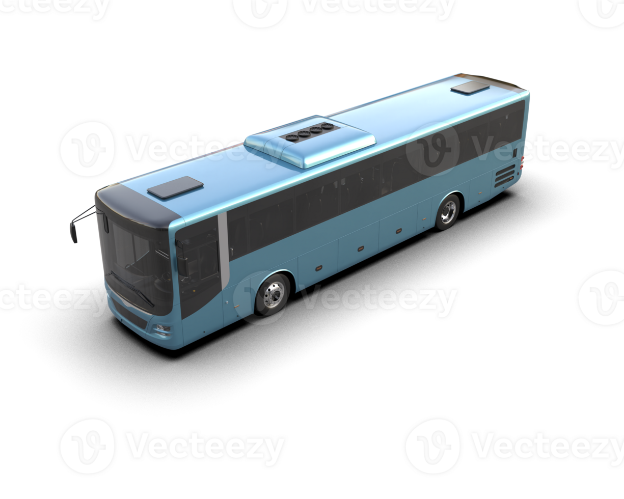 Realistic bus isolated on background. 3d rendering - illustration png
