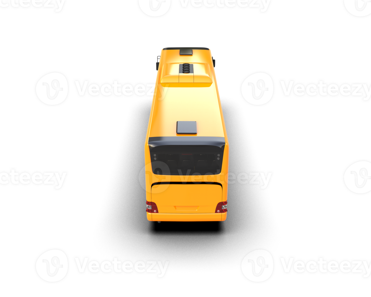 Realistic bus isolated on background. 3d rendering - illustration png